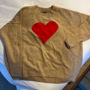 Vince Camuto Heart Sweater Sz M